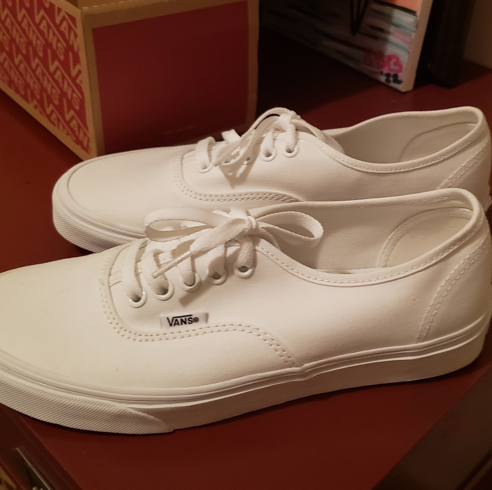 All white Vans